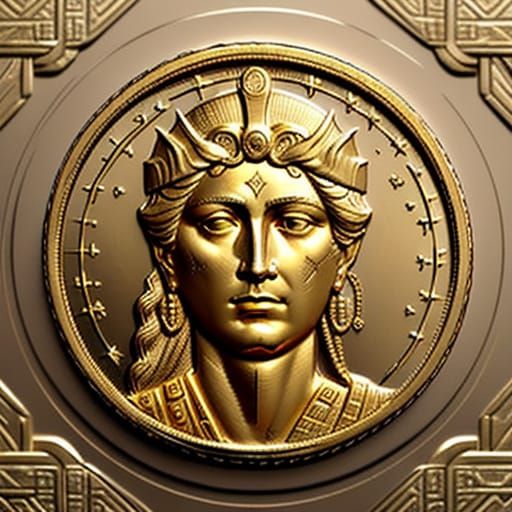 Luxurious 1000 Euro Gold Coin in High-Relief Neoclassical St...