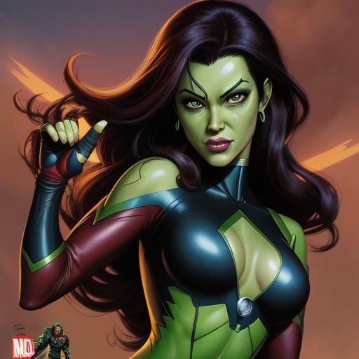 Shego as Iron Man: Comic Book Art