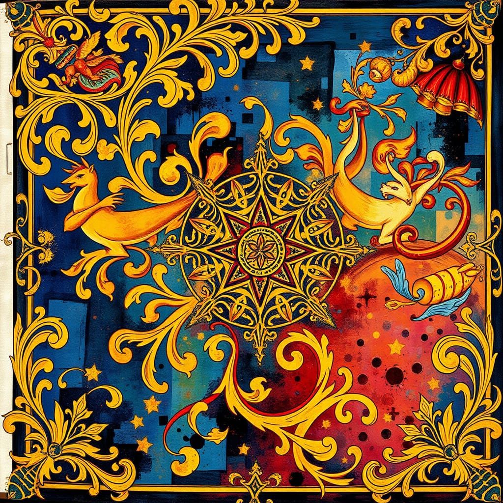 Cosmoracy Flag in Byzantine Art Style