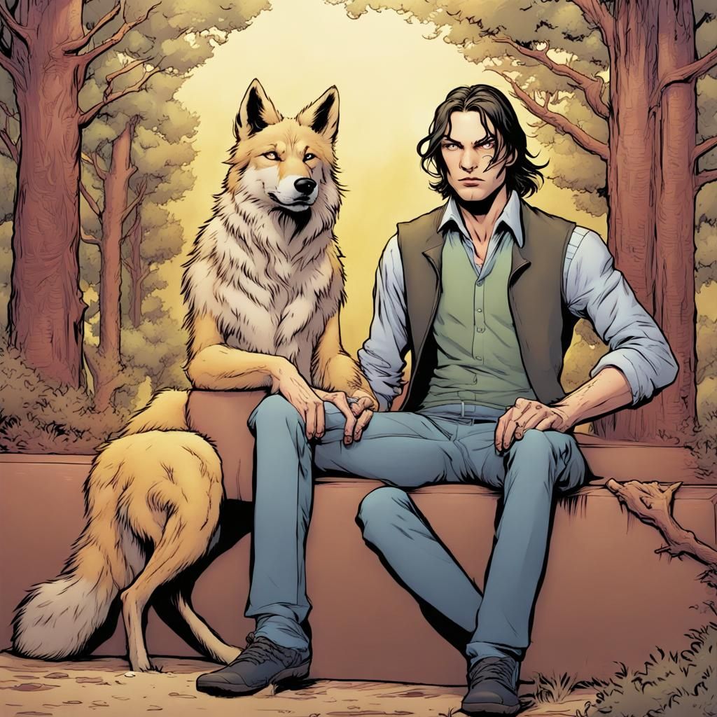 Bigby Wolf and Keira Swan: Fables Comic Art