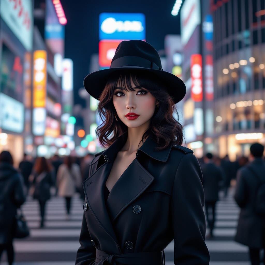 Busty Redhead Detective in Shibuya: Candid Phone Shot