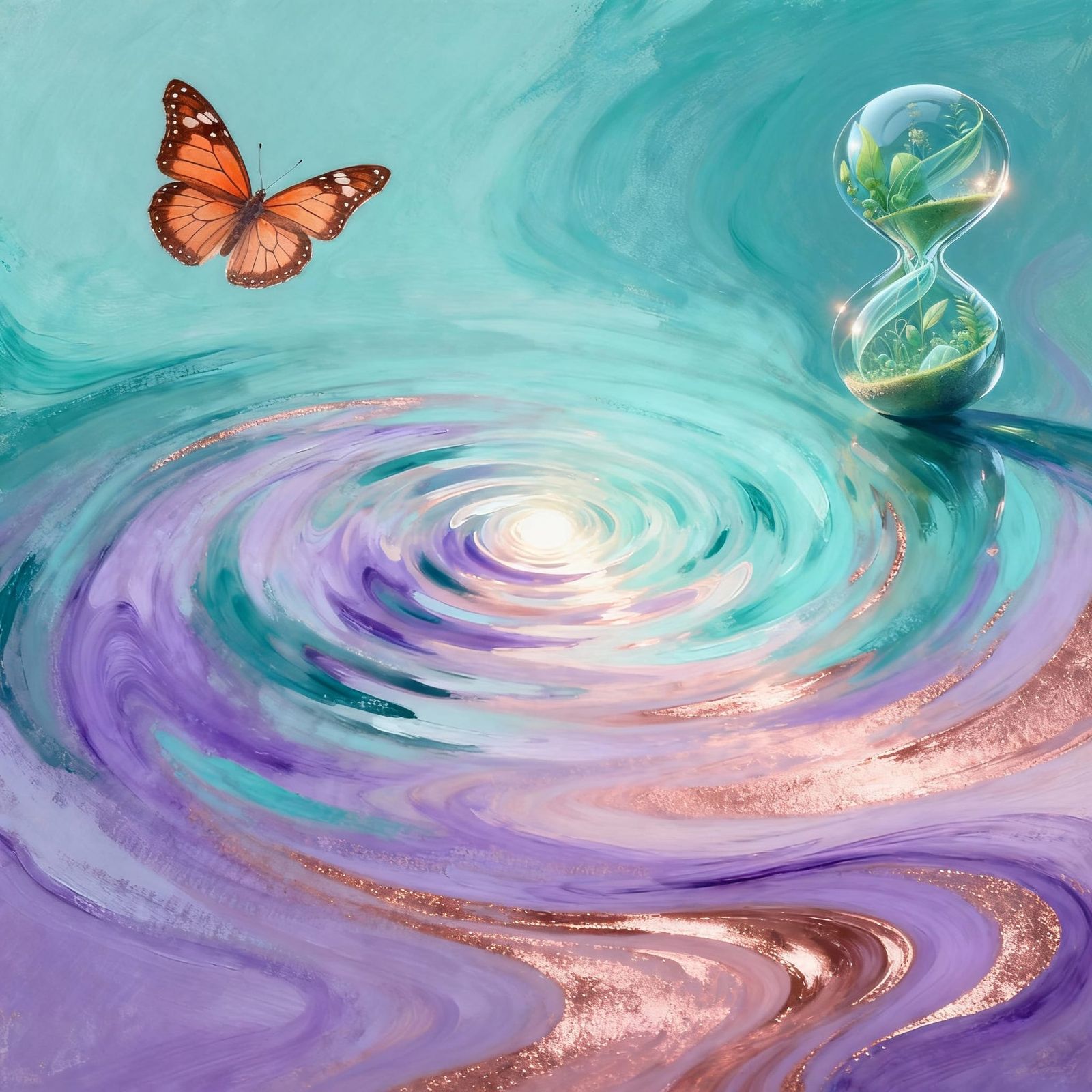 Abstract Expressionism: Inner Peace Radiating Light and Colo...