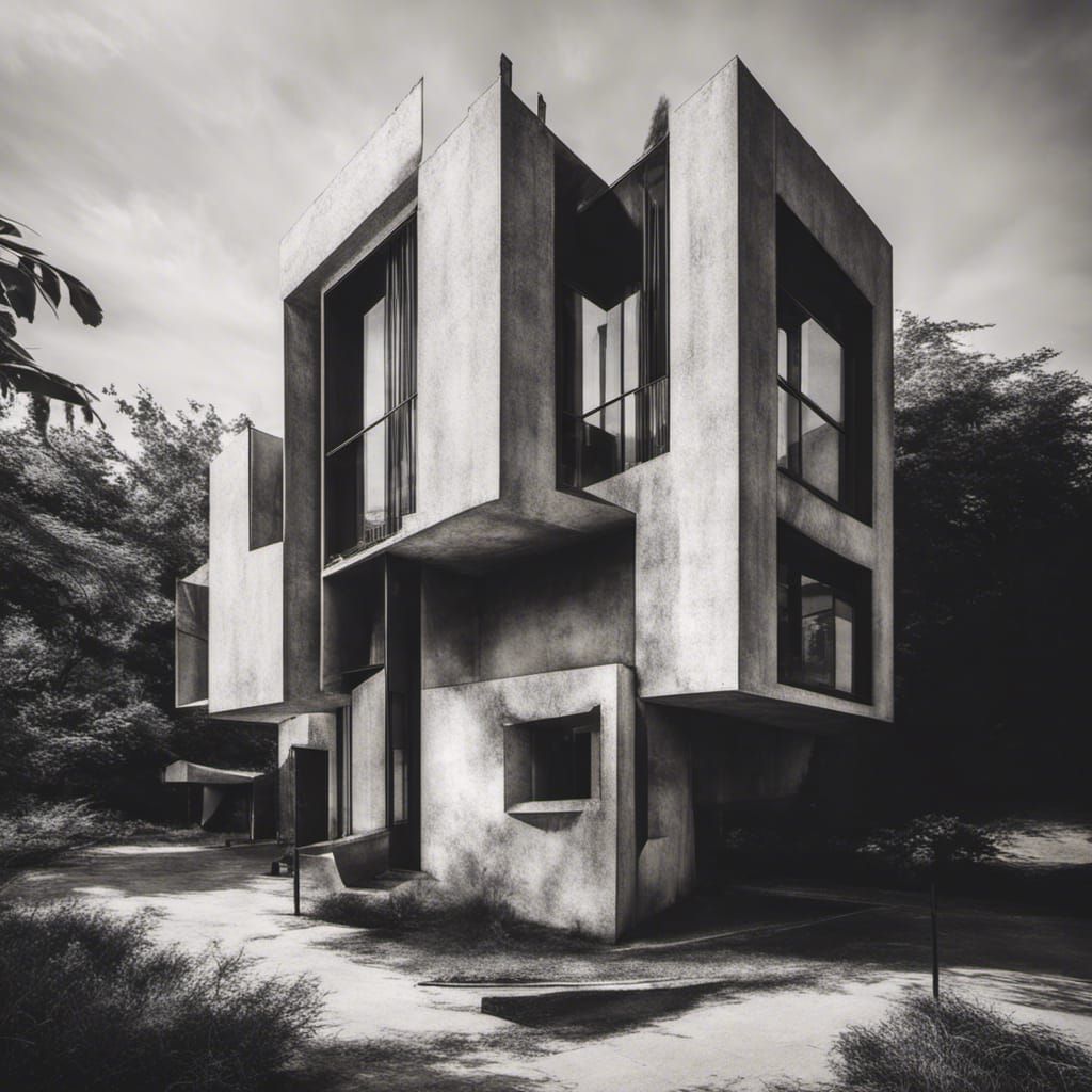 Minimalist Ink Architecture in Hyperrealistic Style