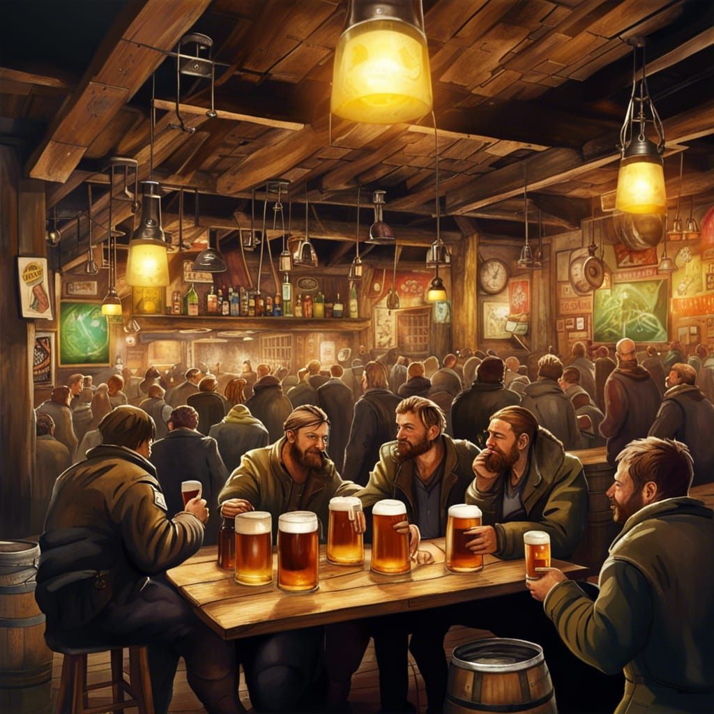 Post-Apocalyptic Beer Festival in German Tavern