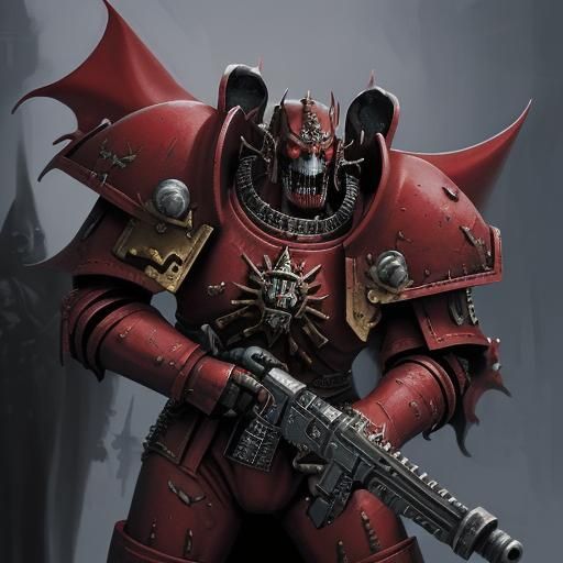 Warhammer 40K Vampire Grimdark Portrait