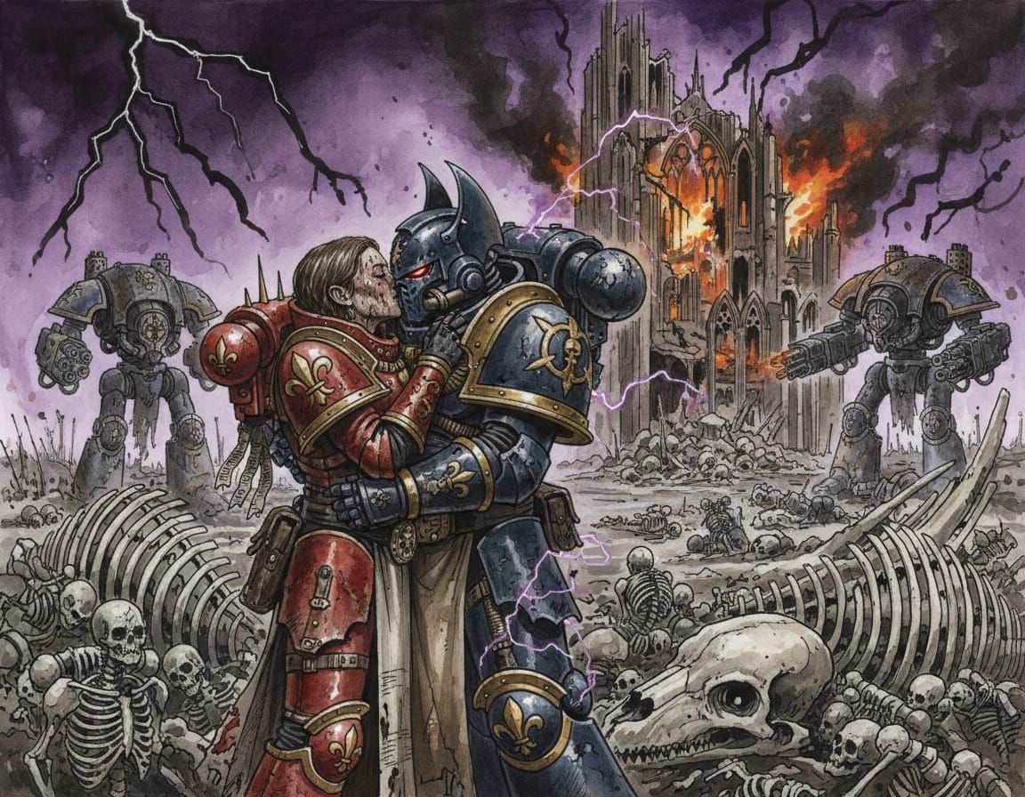Warhammer 40k Epic Battle: Sister of Battle and Night Lord E...