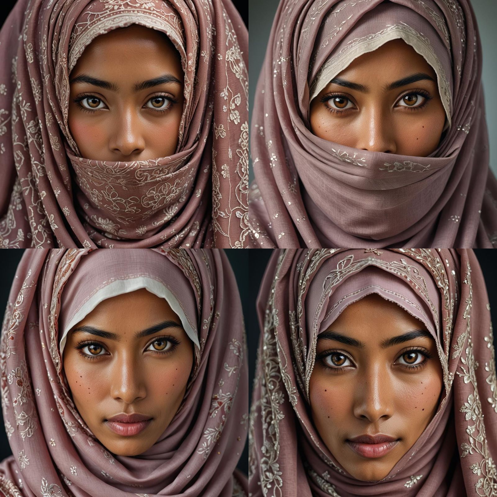 Portrait of Indonesian Girl in Hijab, Professional Photograp...