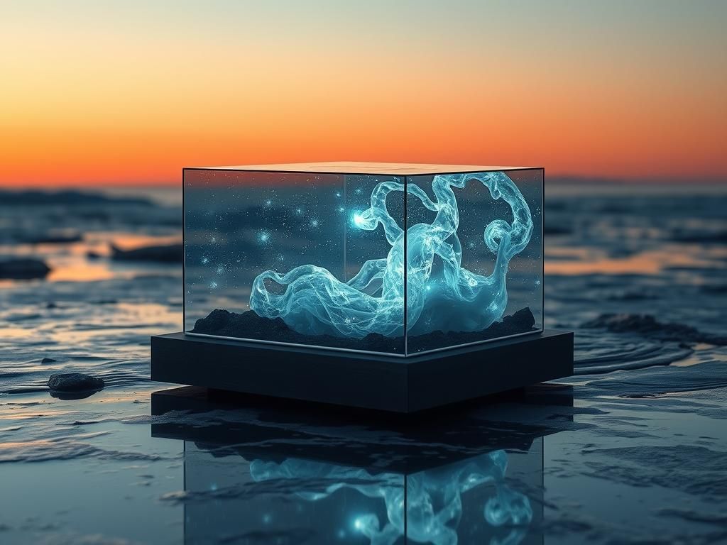 Surreal Dreamscape in Smashed Glass Spacebox