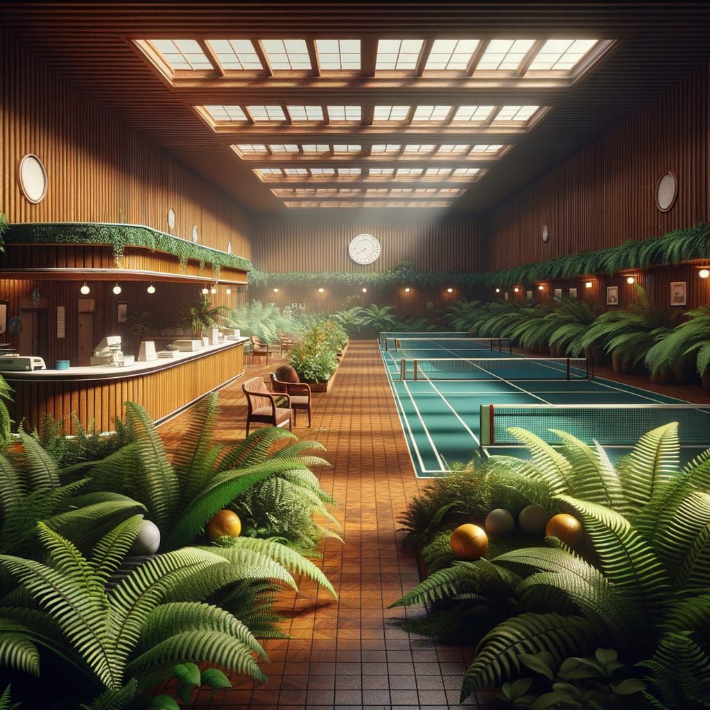 Vintage 1970s Leisure Center with Pickleball Courts