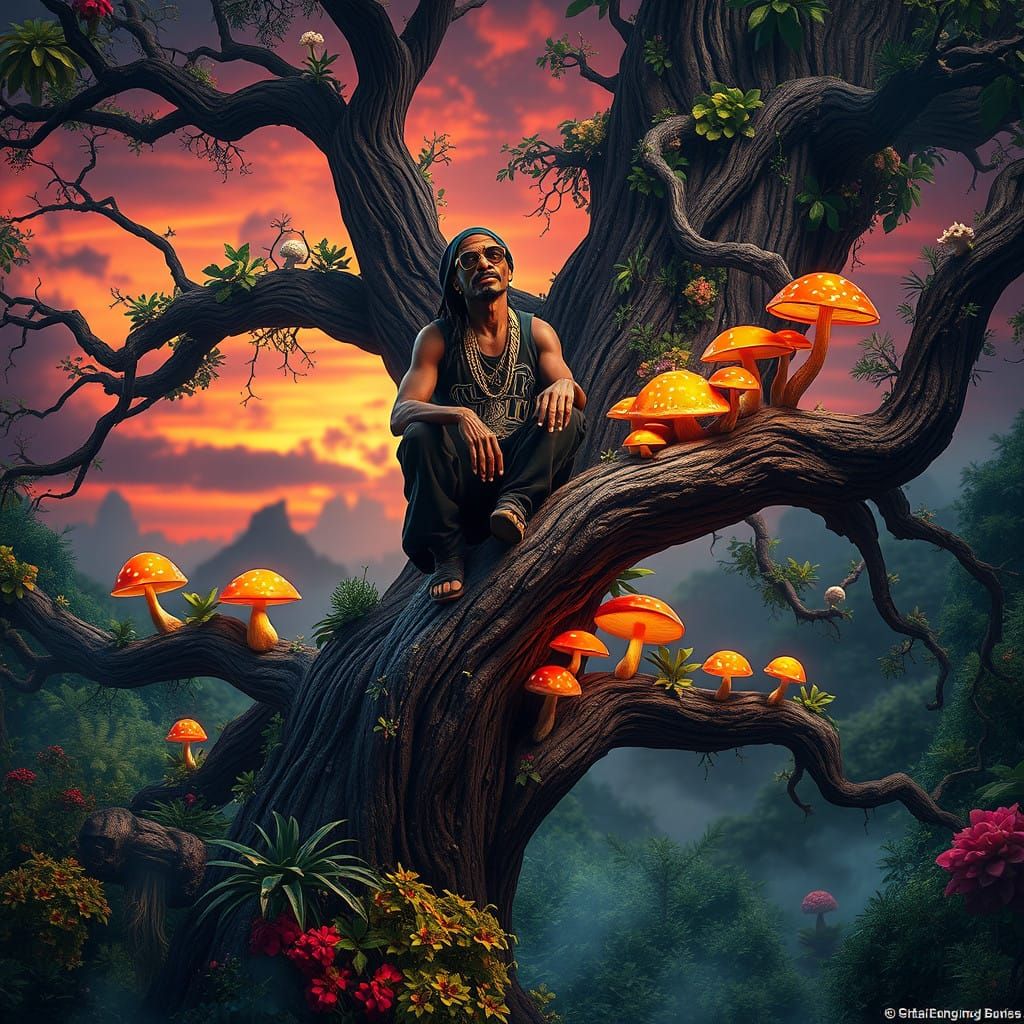 Snoop Dog in Whimsical Forest Realm