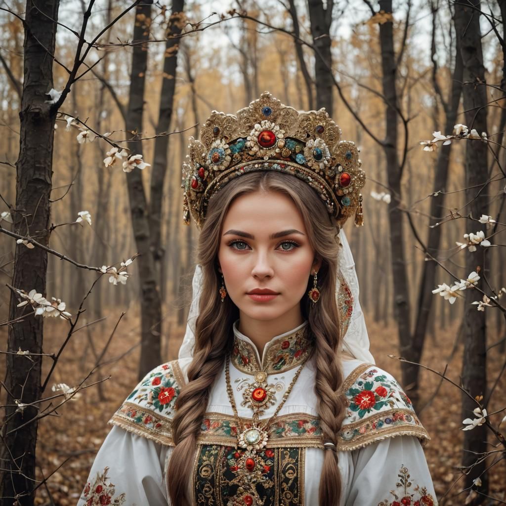 Portrait of a Beautiful Young Russian Woman