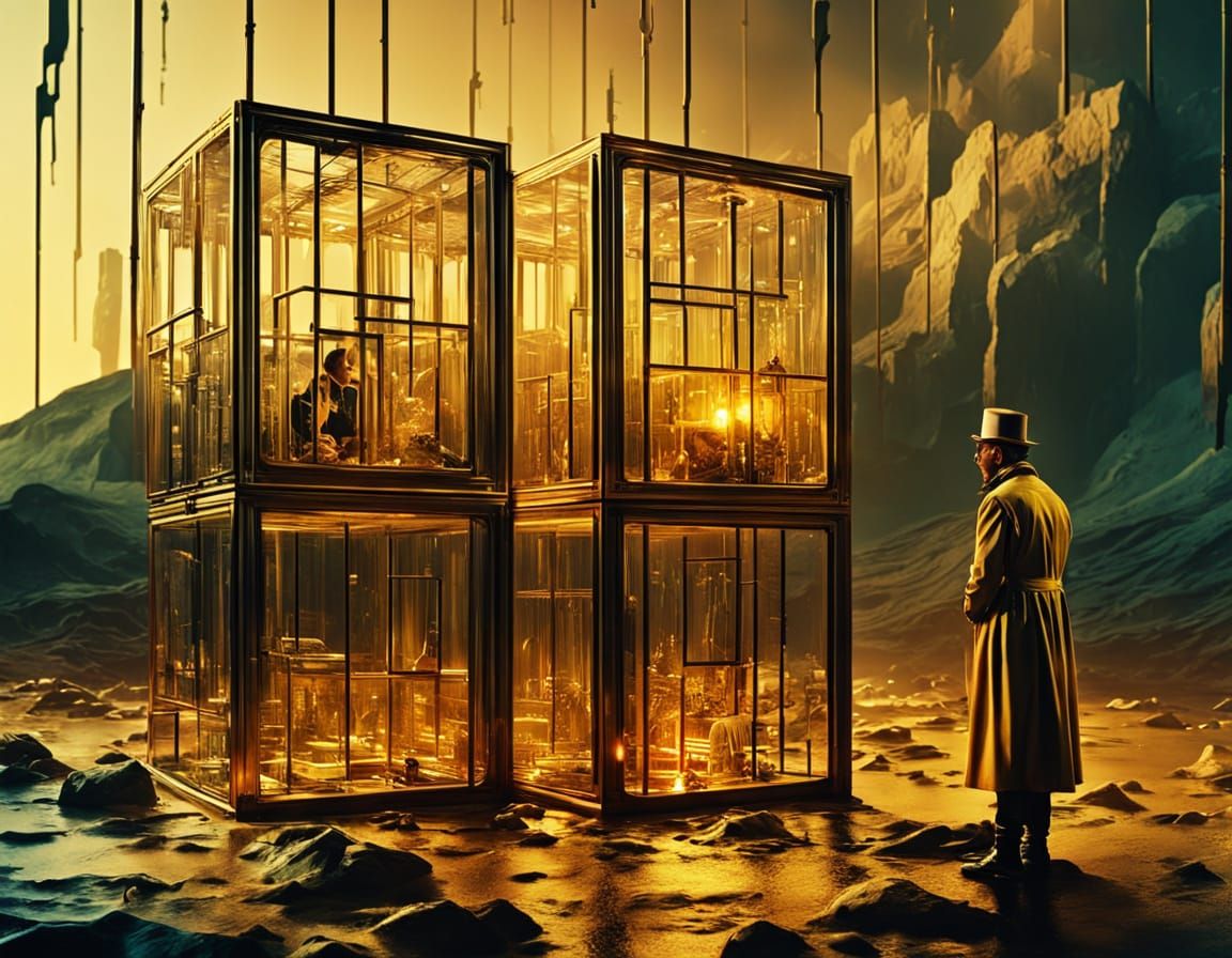 Surreal Enclosures: A Dali-esque Dreamscape