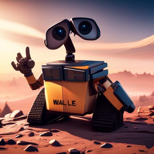 Wall-E in Detailed 3D Videogame Style