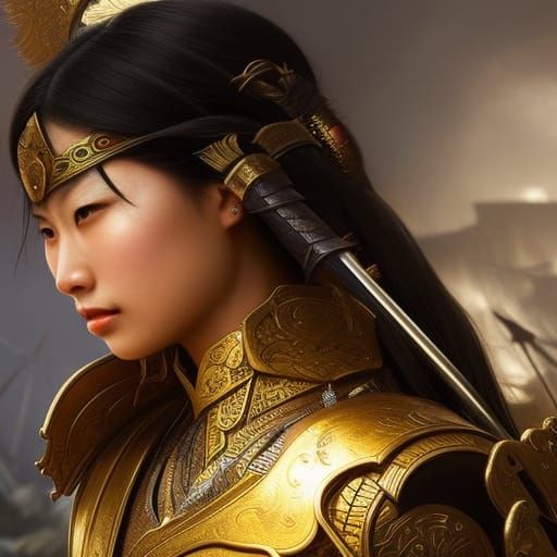 Epic Fantasy Portrait of Female Asian Warrior