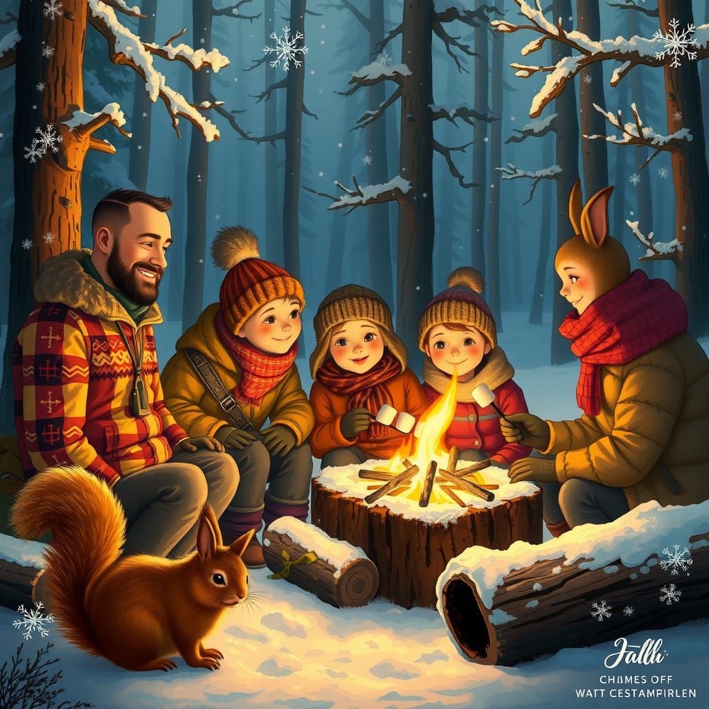 Warm Winter Wonderland with Family and Furry Friends