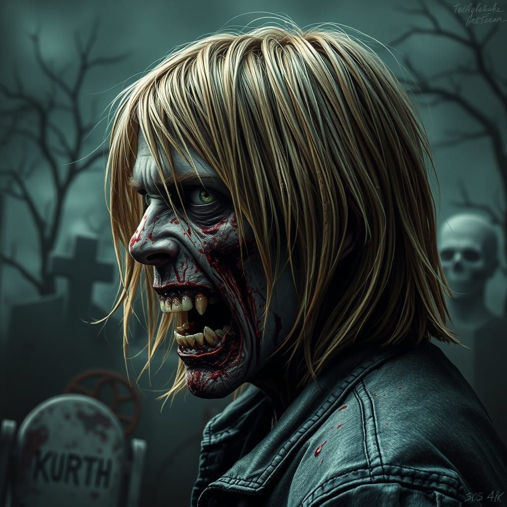 Mortified Kurt Cobain as Macabre Zombie