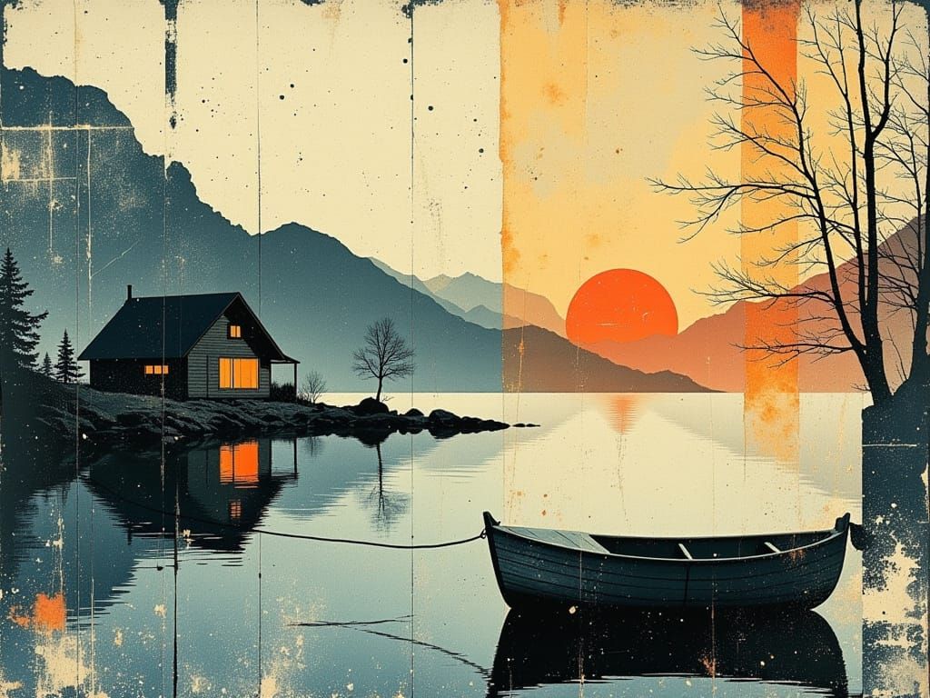 Winter Sunrise by the Serene Lake