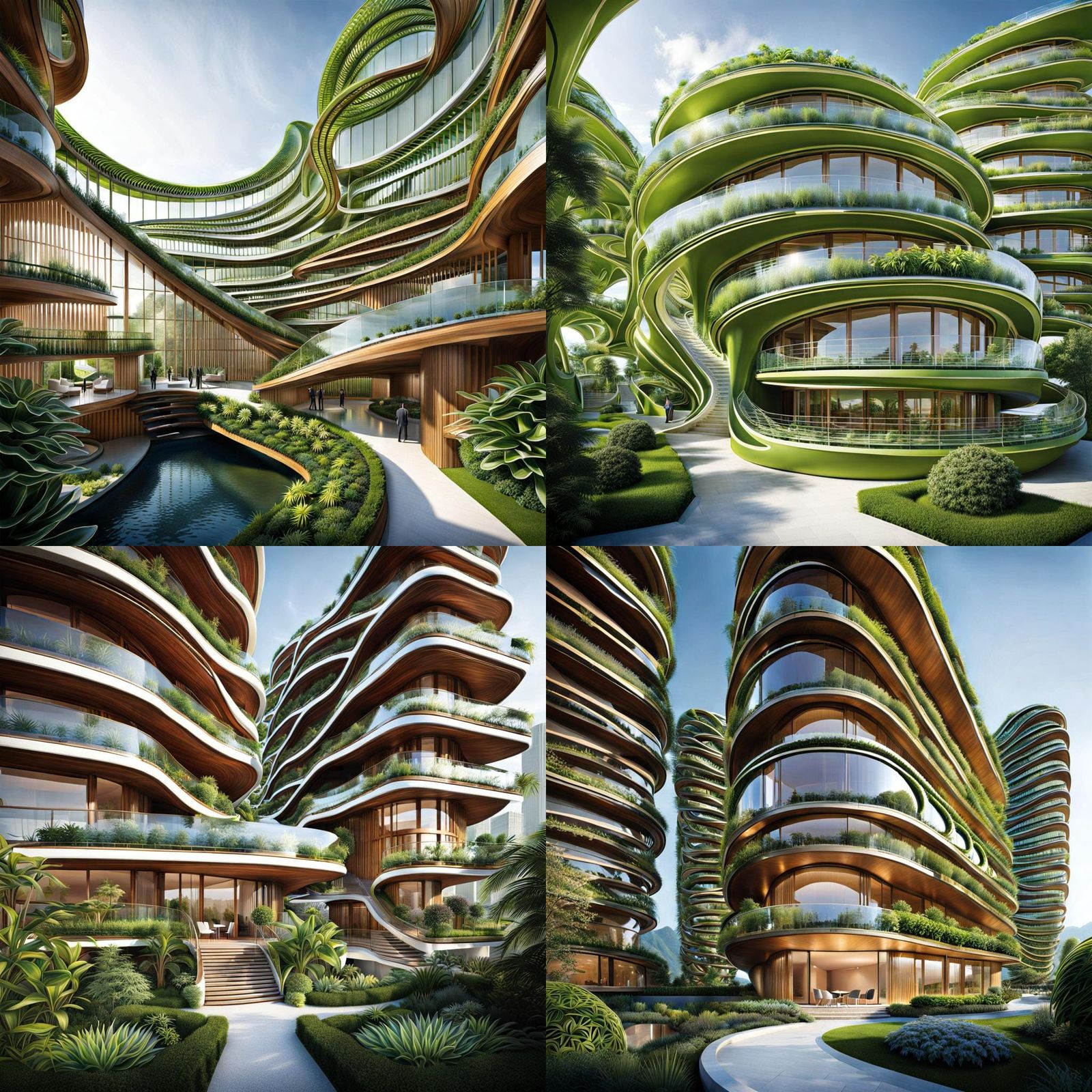 Futuristic Architecture in a Biomorphic Style