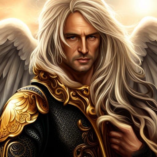 Angelic Knight in Heavily Detailed Gothic Armor