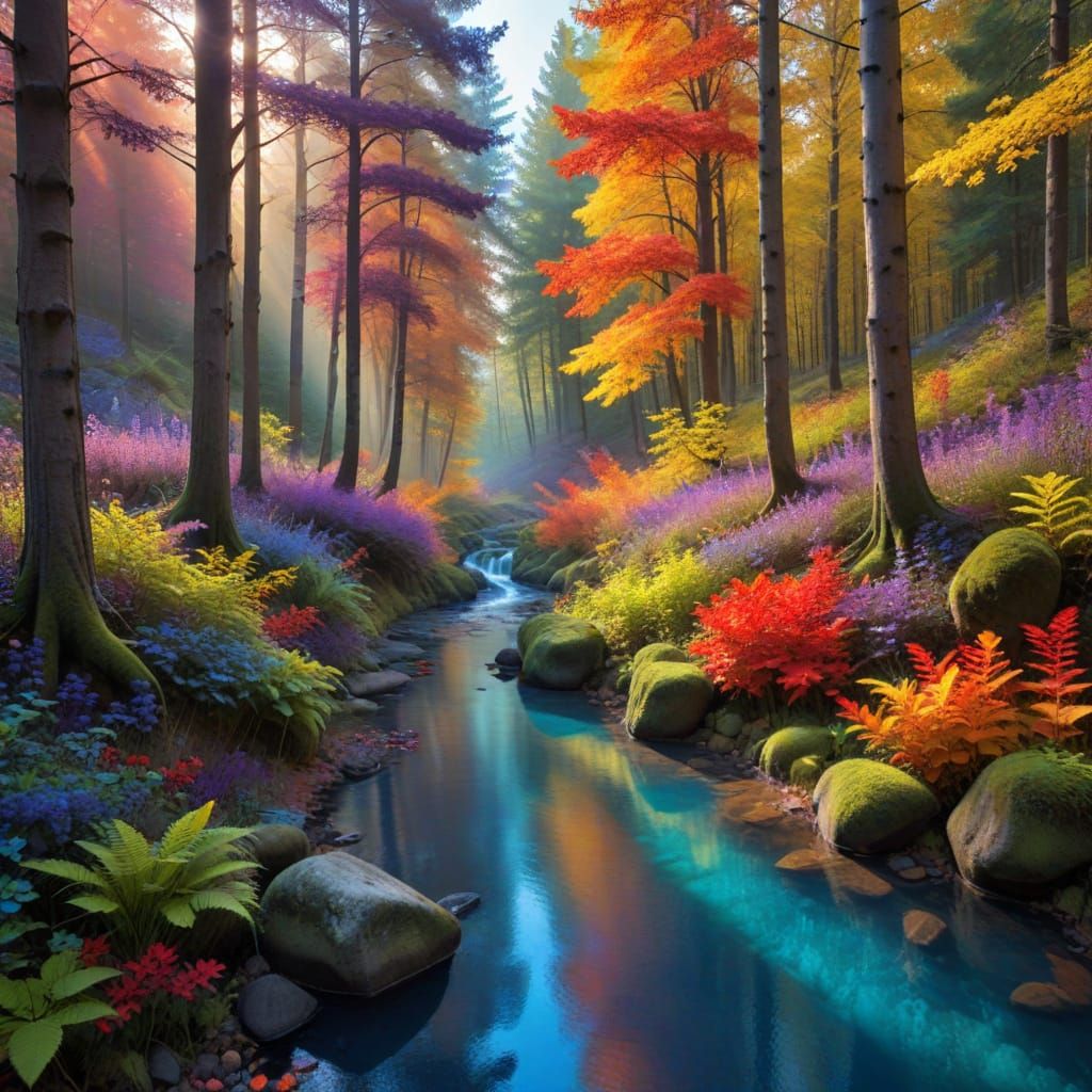 Vibrant Forest Landscape