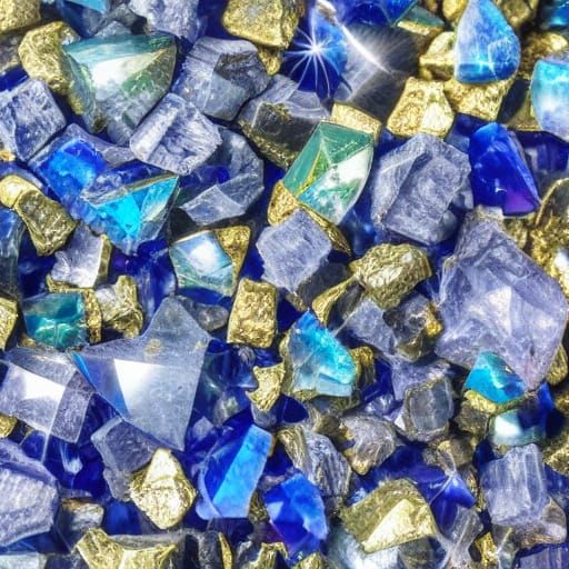 Vibrant Pyrite Crystal Cluster in Iridescent Oil Painting St...