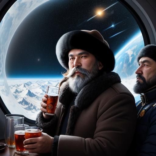 beer happy hour on a spaceship