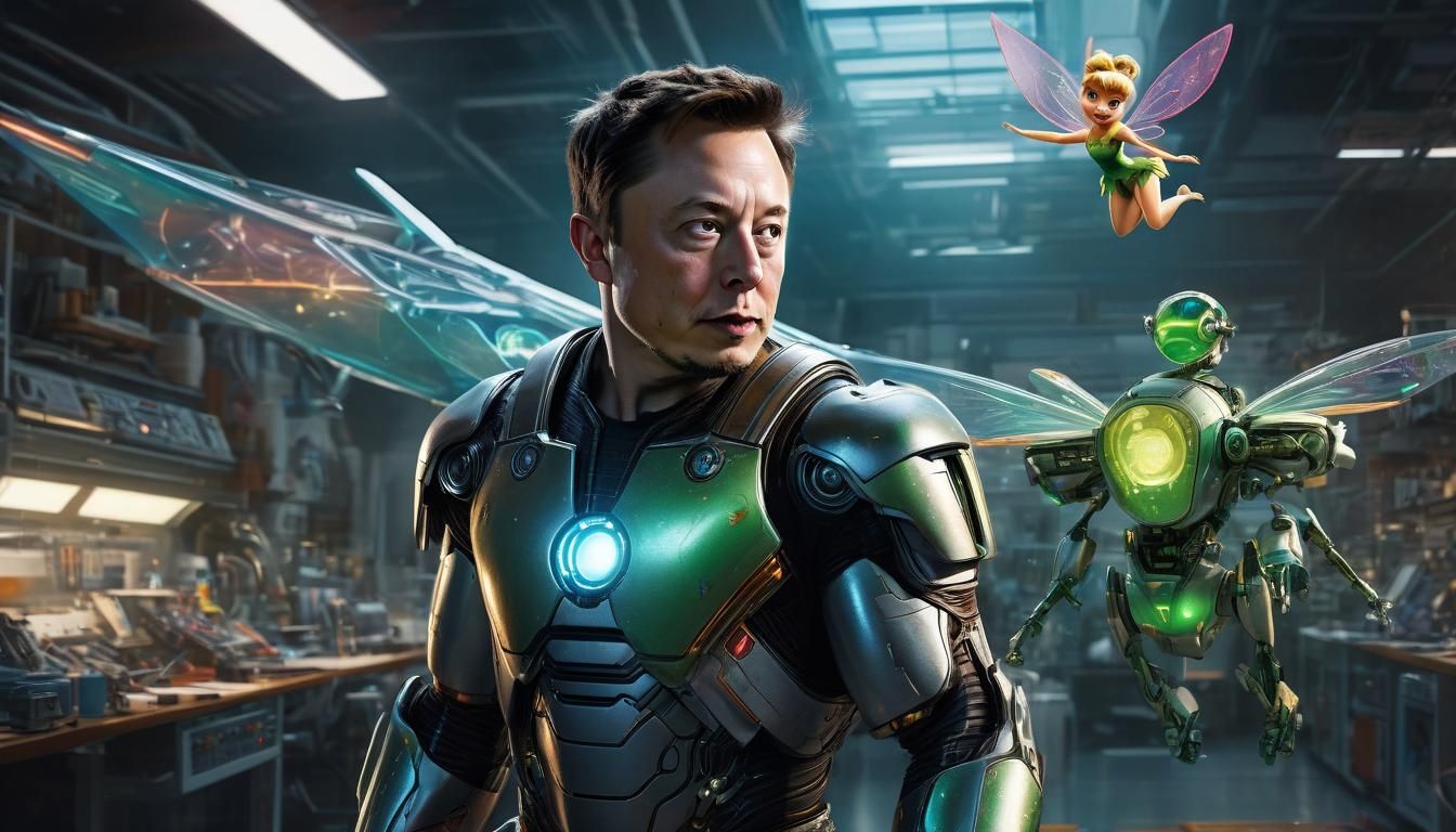 Elon Musk and Tinker Bot: Comic Book Art