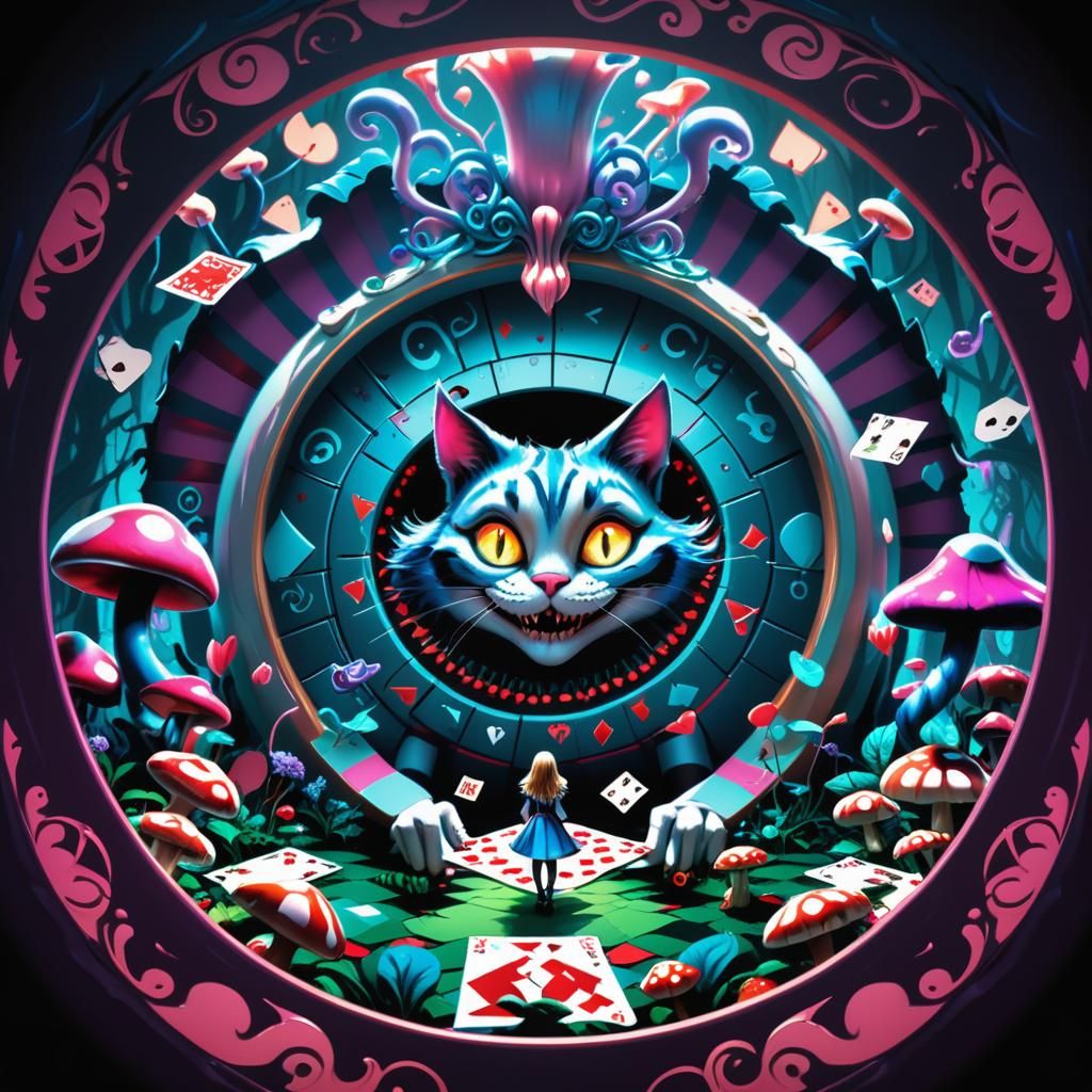 Alice in Wonderland: Vibrant Twisted Fantasy Art