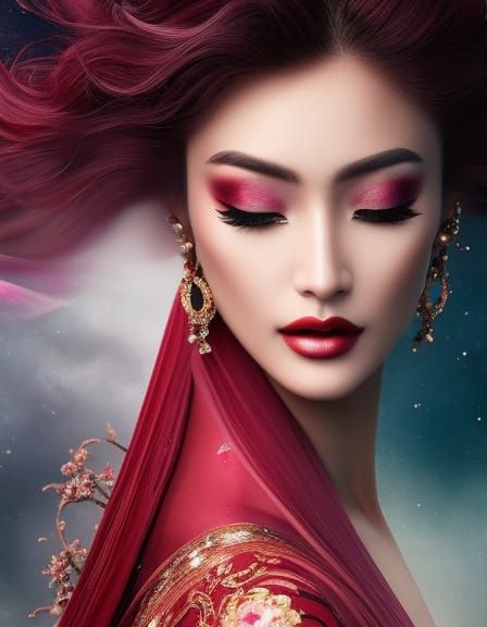 In the ethereal realm of glamour