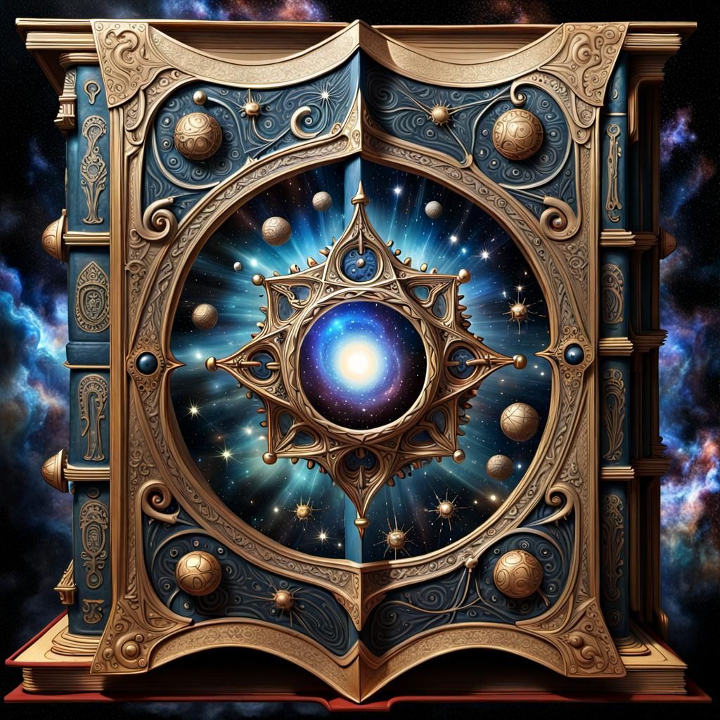 Cosmic Magic Book of Incantations: Ultrarealistic Digital Ar...