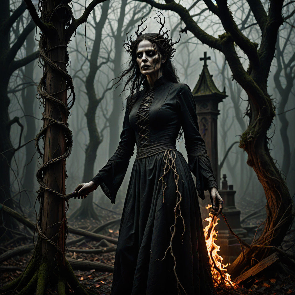 Defiant Witch Ignites the Flames of Rebellion in Dark Gothic...