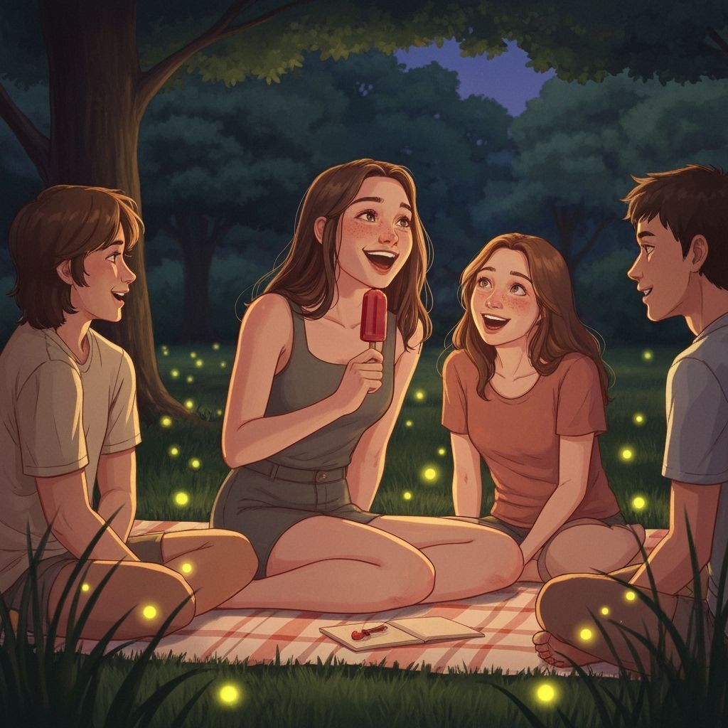 Friends Share Stories on a Summer Evening