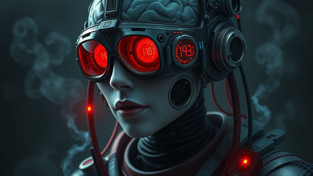 Cyberpunk Psyker with Biomechanical Implants