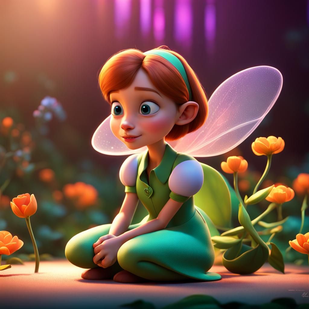 Thumbelina Reimagined as 3D Digital Art