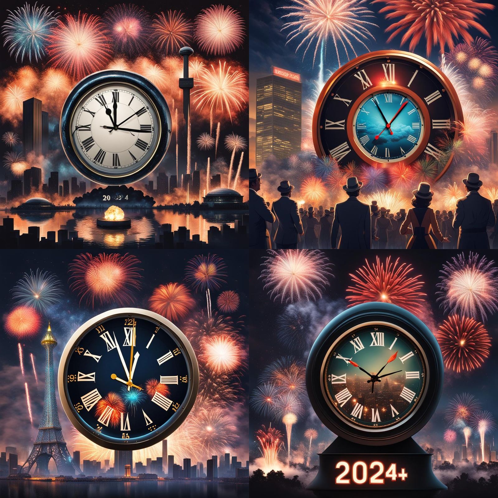 New Year's Eve Party with Ominous Backdrop