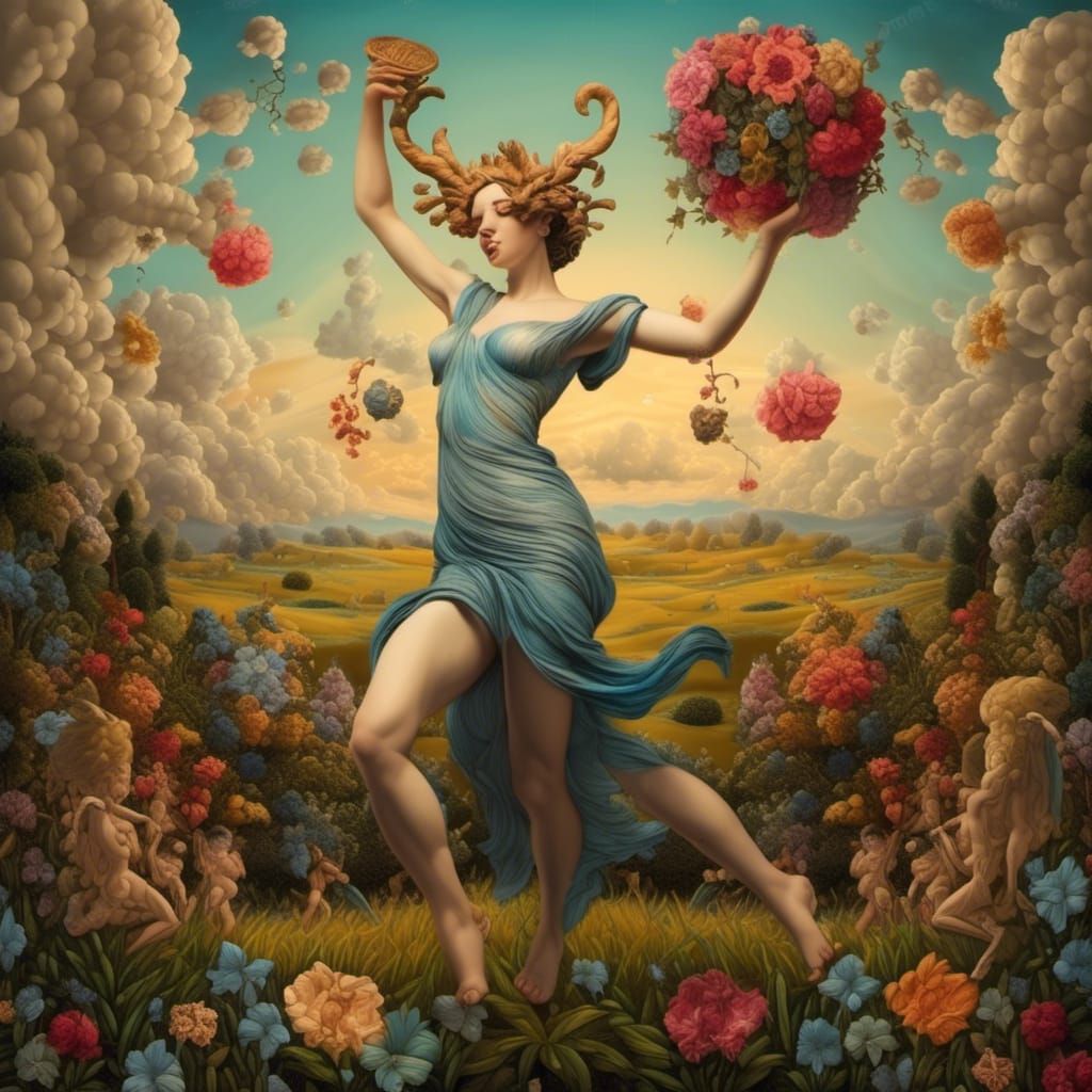 Pan the Satyr Dancing: Paper Craft Alcohol Ink Art