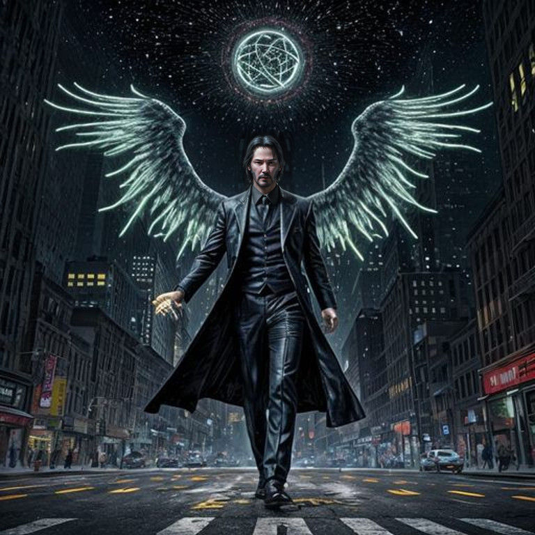 Keanu Reeves as John Constantine in Vibrant Pop Art Wonderla...