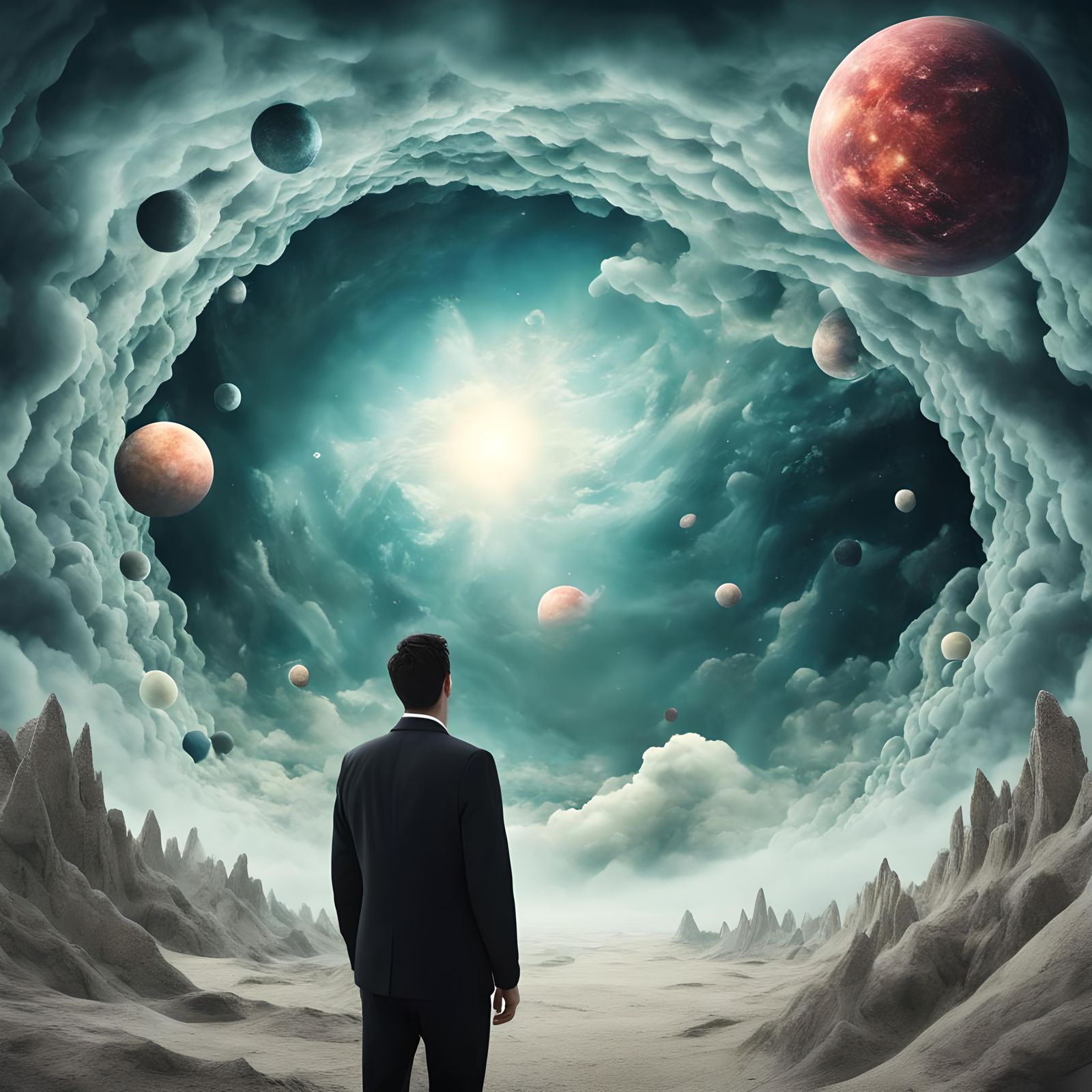 Surreal Universe Dreamscape: A Man's Journey