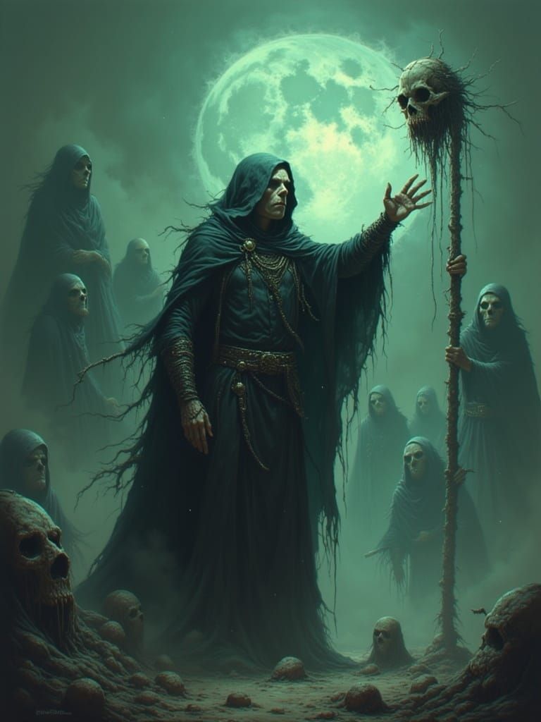 Necromancer: A controversial figure who communicates with or...