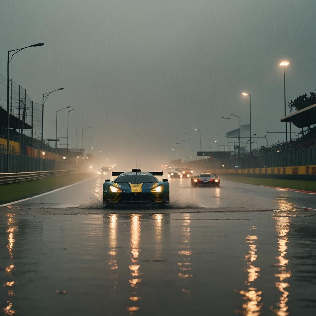 Brazilian Formula One Grand Prix in Heavy Rain