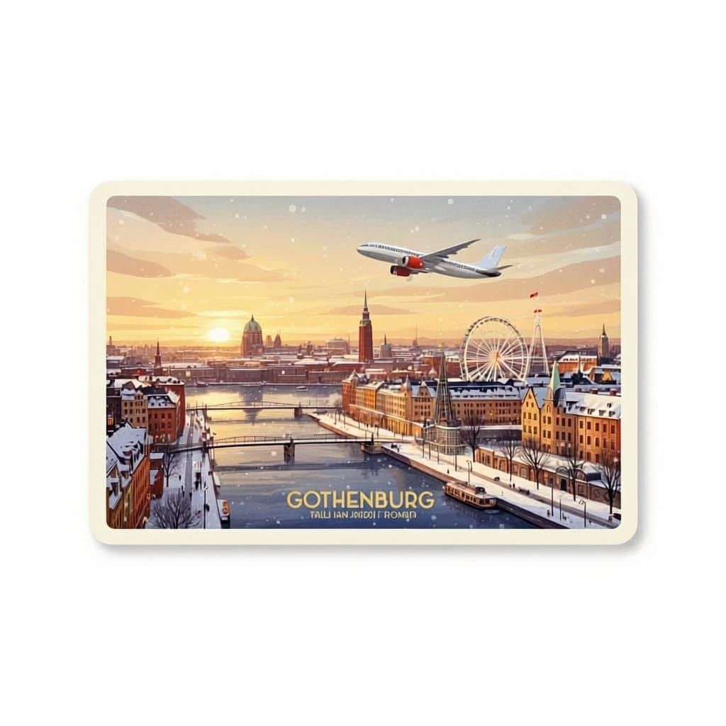 Gothenburg Riverside Christmas Gift Card Design