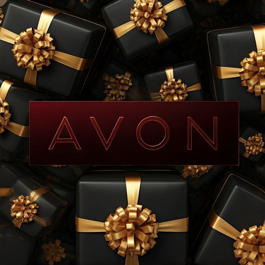 Luxurious Christmas Avon Advertisement in Digital Art Style