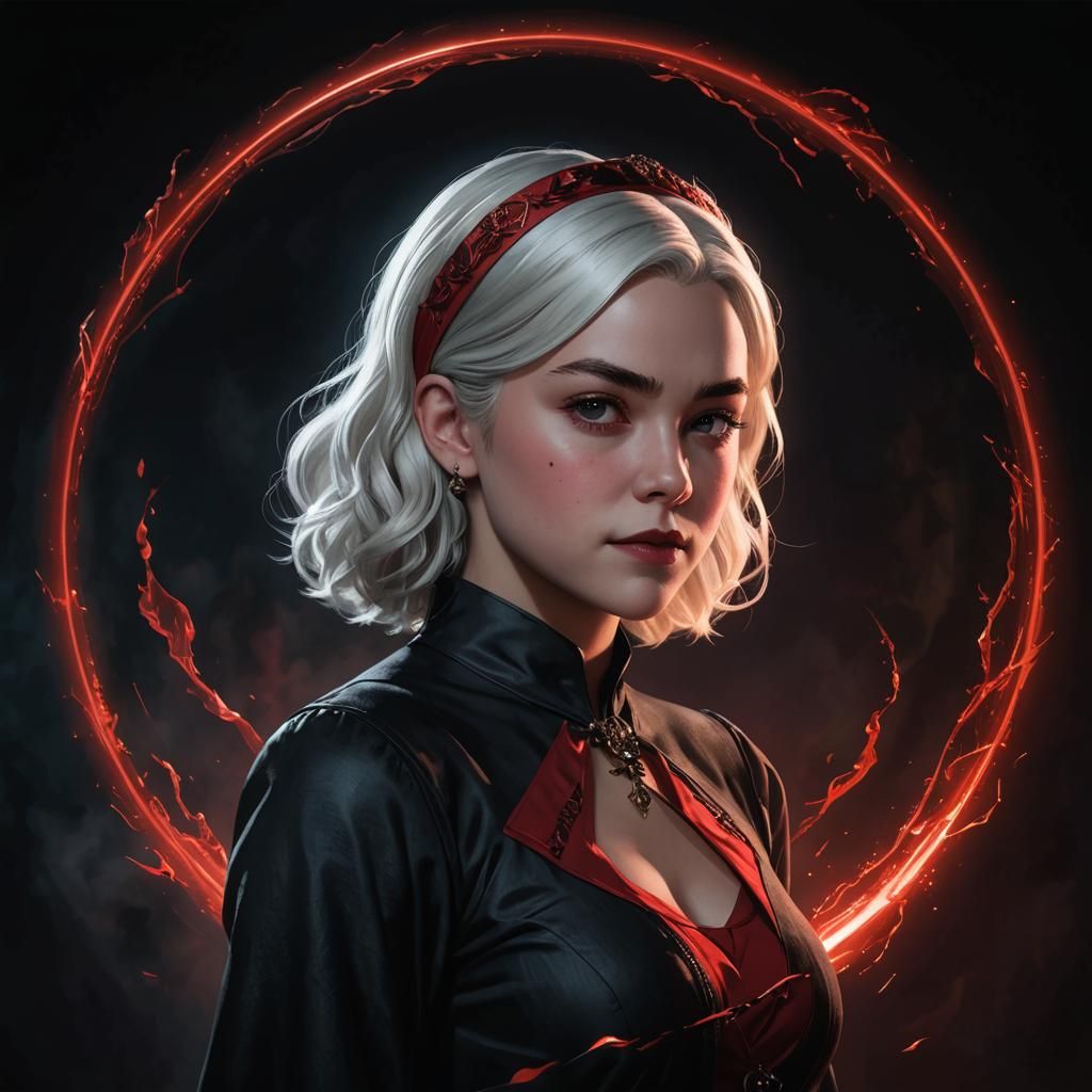 Sabrina Spellman Portrait in Hyperdetailed Artstation Style