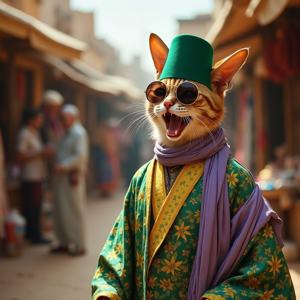 Imposing Caracal Negotiates Fabric Discount in Bazaar