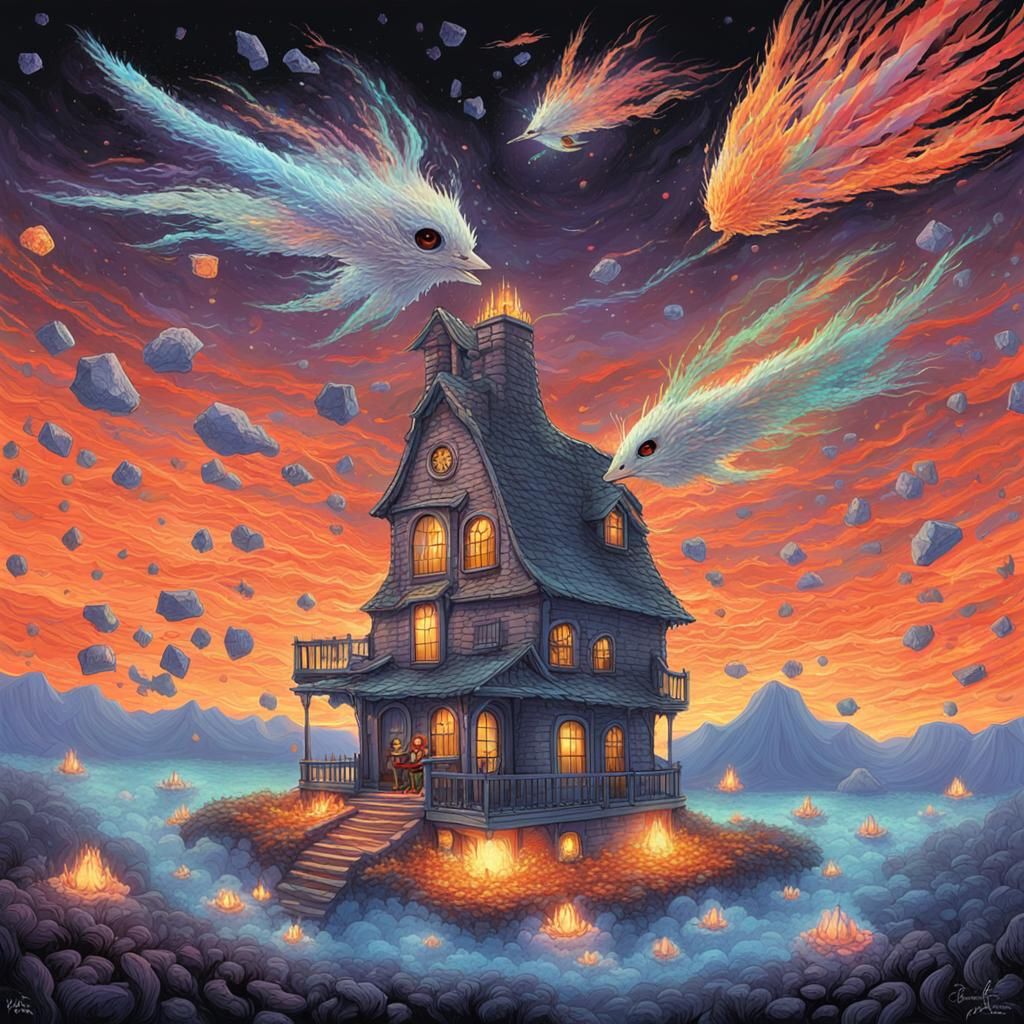 Ethereal Fantasy in Kinkade Style: Misty Wonder