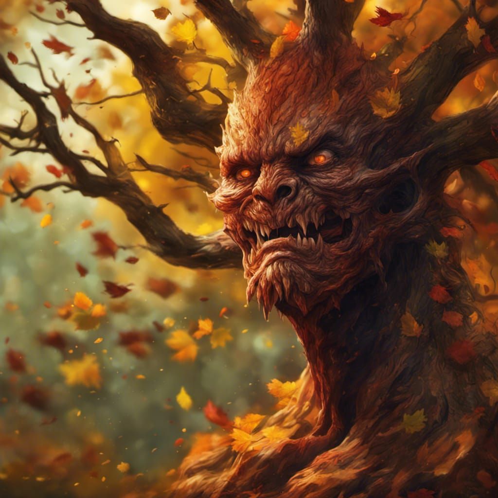 Autumn tree monster