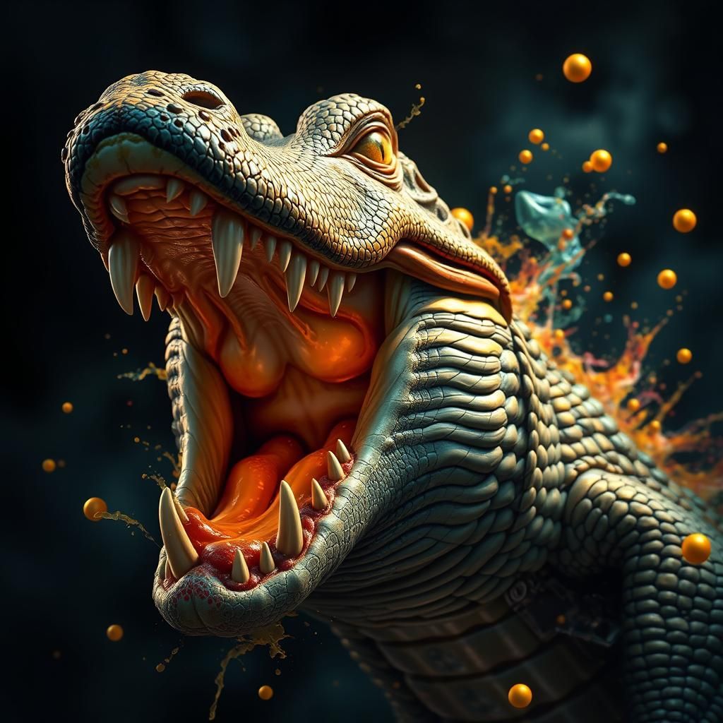 Hyperrealistic Crocanteloppe Concept Art