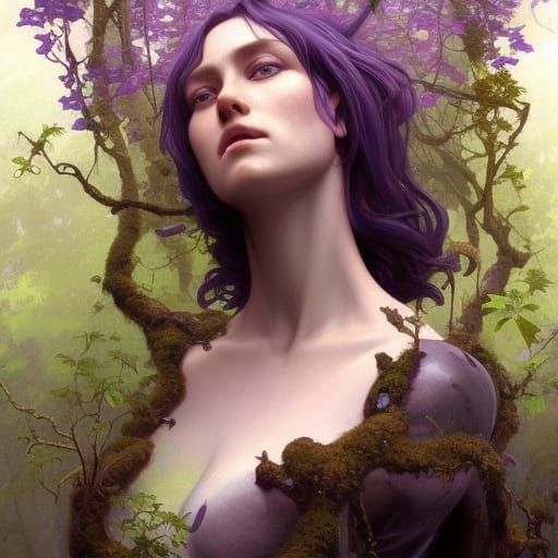 Mother Earth Portrait with Moss and Ivy