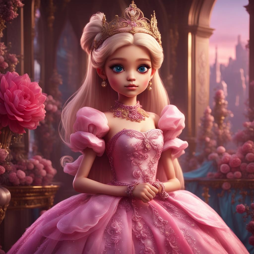 Girly Boy as Princess: Detailed Matte Painting