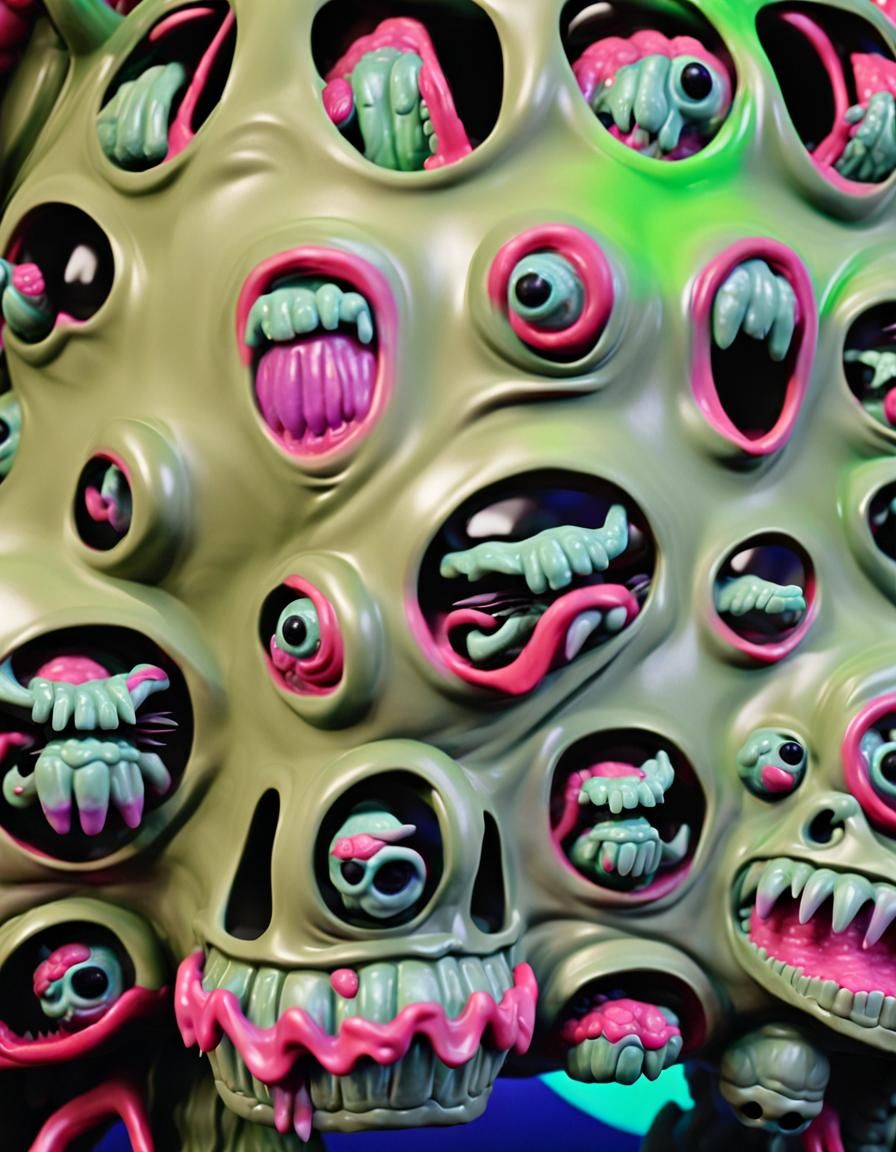 Clownwave Centipede in Cronenberg Body Horror Style